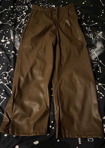 Kahverengi Deri Pantolon - Görsel 7