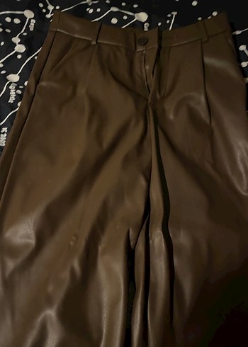 Kahverengi Deri Pantolon - Görsel 6