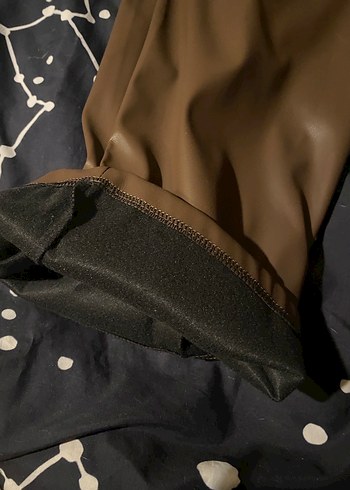 Kahverengi Deri Pantolon - Görsel 9