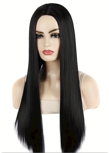 Siyah Uzun Kadın Peruk - Görsel 2