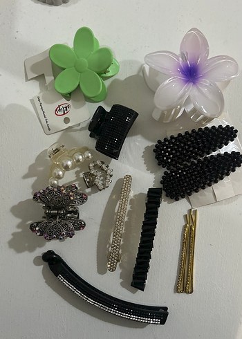 Siyah Boncuklu Kadın Saç Aksesuarları Seti - Görsel 2