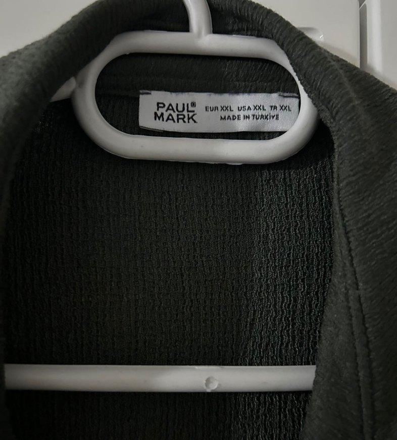 Düğmeli haki  Gömlek - Görsel 3