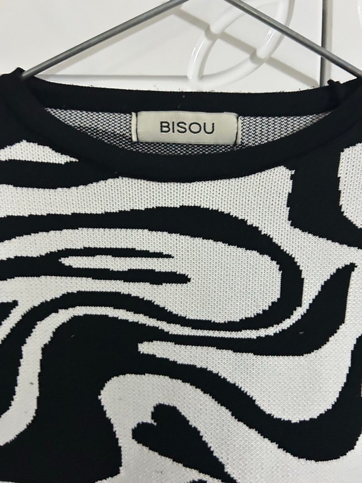 Zebra Desenli Uzun Kollu Triko Kadın Bluz - Görsel 4