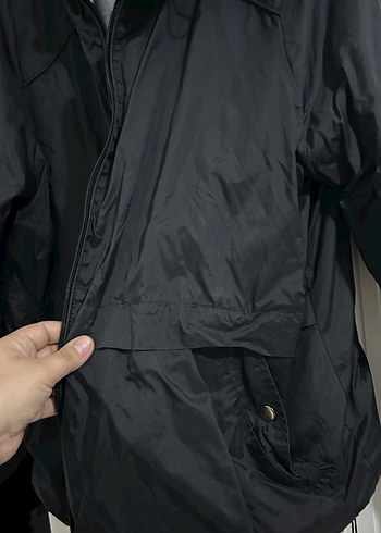 Siyah Kapüşonlu Fermuarlı Kadın Ceket - Görsel 4