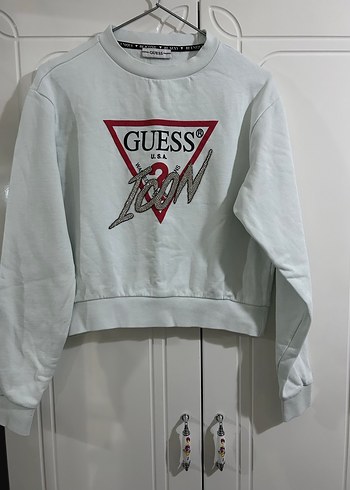 Guess Kadın Beyaz Baskılı Sweatshirt - Görsel 2