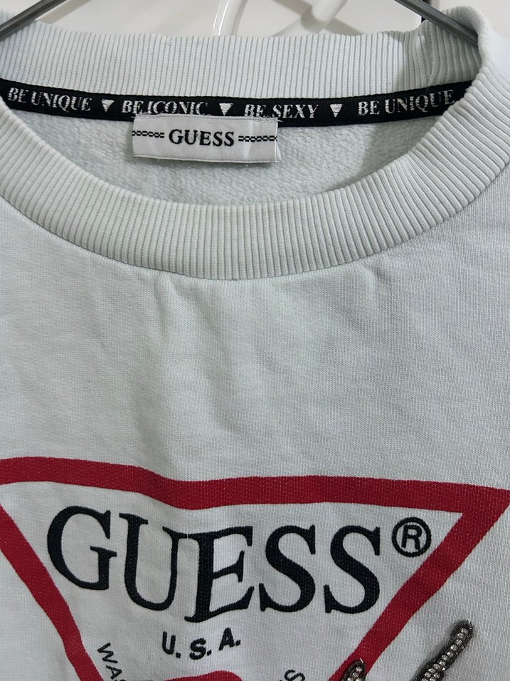 Guess Kadın Beyaz Baskılı Sweatshirt - Görsel 3