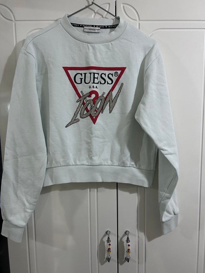 Guess Kadın Beyaz Baskılı Sweatshirt - Görsel 2