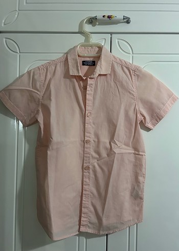 Erkek Çocuk Kısa Kollu Düğmeli Denim Gömlek - Görsel 3