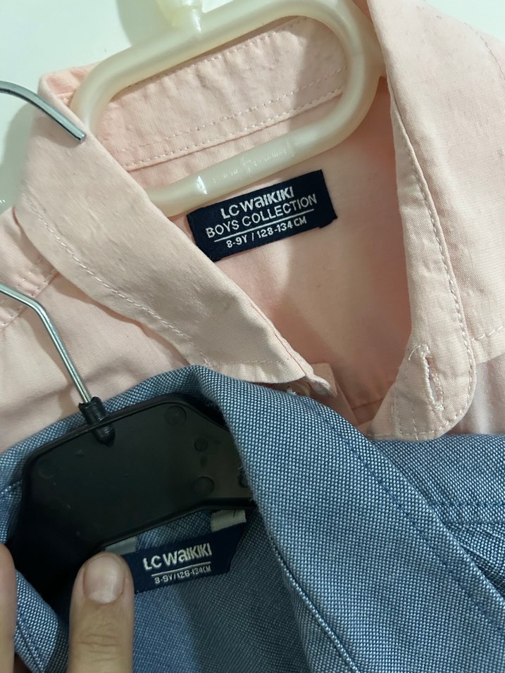 Erkek Çocuk Kısa Kollu Düğmeli Denim Gömlek - Görsel 4