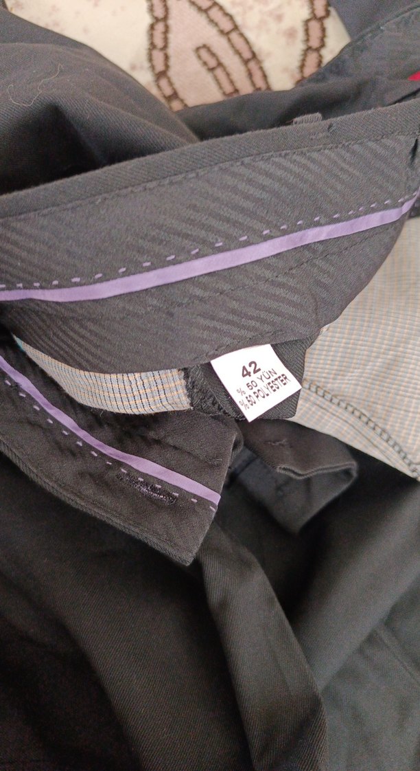 Erkek Siyah Pilili Normal Kesim Pantolon adet fiyatı - Görsel 4