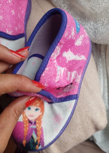 Kız Çocuk Pembe Baskılı Sıcak Ev Terliği - Görsel 4