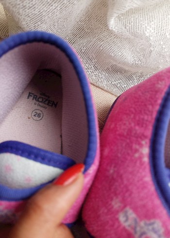 Kız Çocuk Pembe Baskılı Sıcak Ev Terliği - Görsel 3