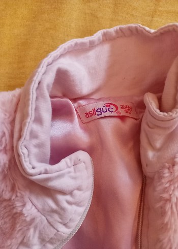 Kız Çocuk Pembe Kürklü Kolsuz Yelek - Görsel 2