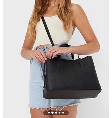 Stradivarius Bölmeli Tote Çanta