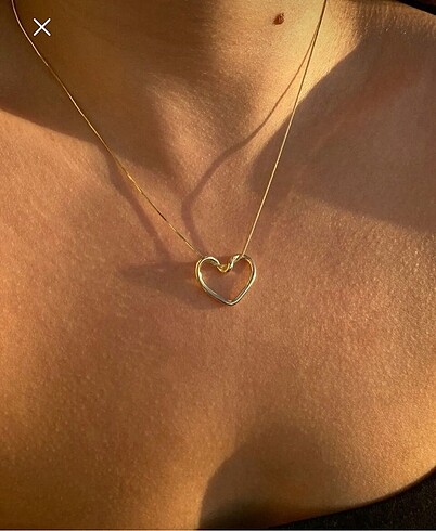 Gold Kalp Kolye