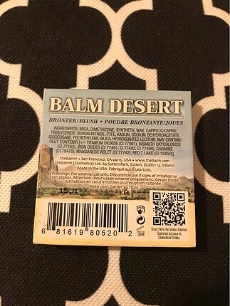  Beden kahverengi Renk the balm desert