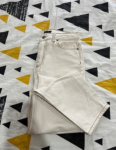 Milla mom jean ekru - Görsel 2