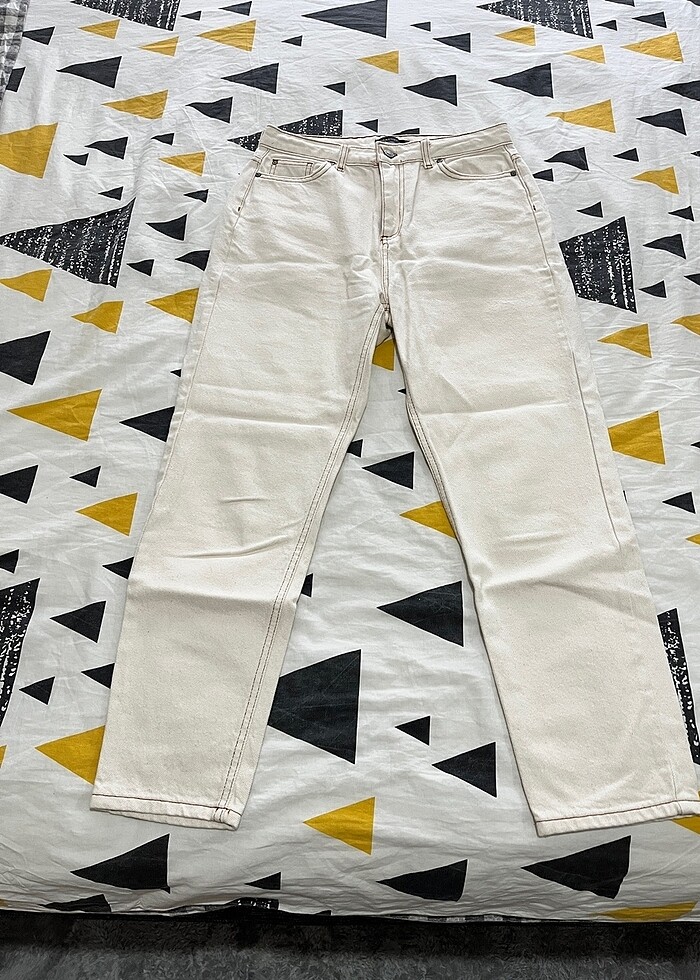 Milla mom jean ekru - Görsel 3