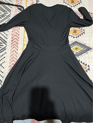 Kruvaze kaşkorse elbise - Görsel 6