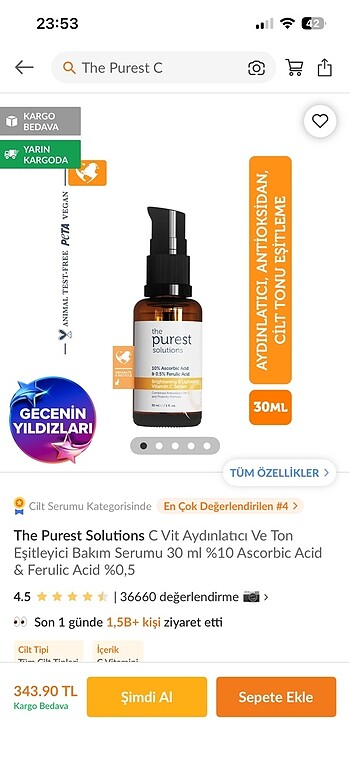 The purest c vitamini She vec glikolik asit - Görsel 2