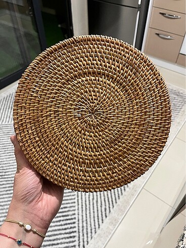 24 cm hasır sepet tepsi - Görsel 2