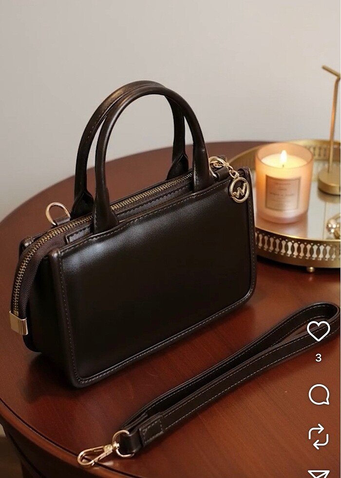 Kahverengi kalıp çanta - Görsel 2