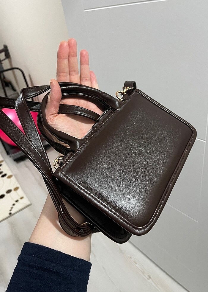 Kahverengi kalıp çanta - Görsel 3