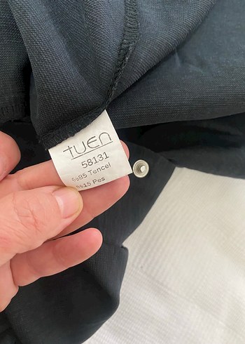 xxl Beden Düğmeli Siyah Keten Midi kap