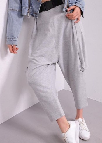 Park Bravo Gri Loose Fit Kadın Denim pantolon