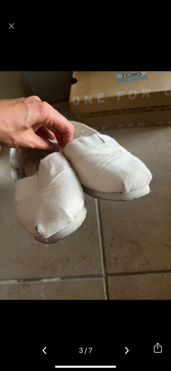 Beyaz TOMS bayan ayakkabı - Görsel 3