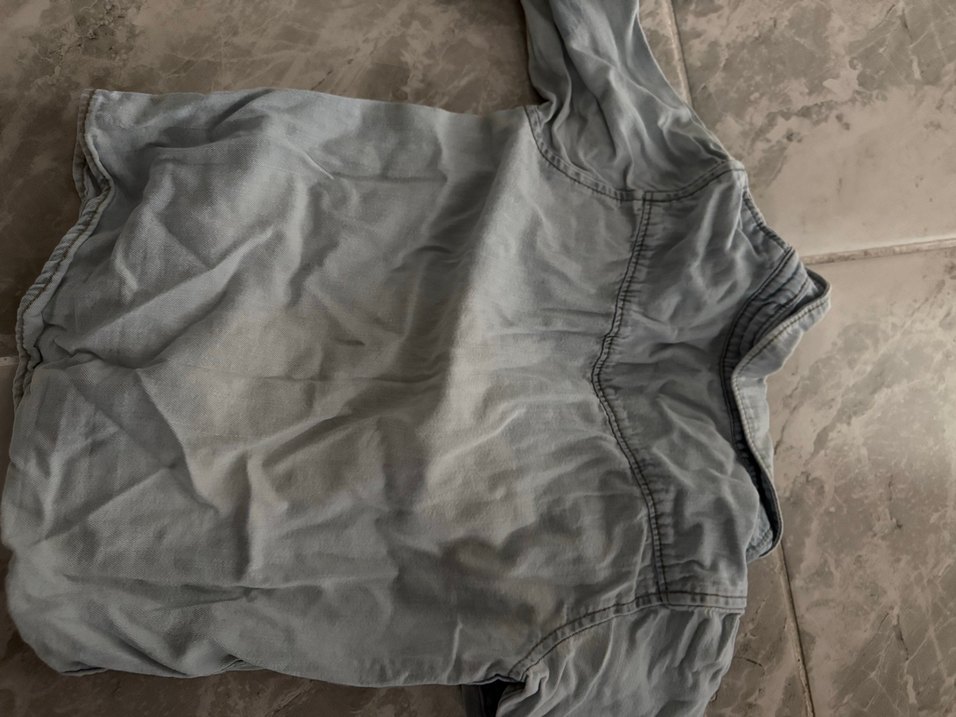 Düğmeli Gri Denim Erkek Çocuk Gömlek - Görsel 3