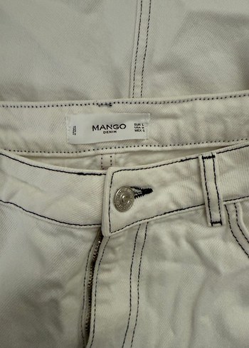 Yırtmaçlı Midi Uzunlukta Jean Etek - Görsel 4