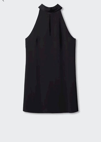 Kadın Siyah Yüksek Yakalı Elbise - Görsel 2