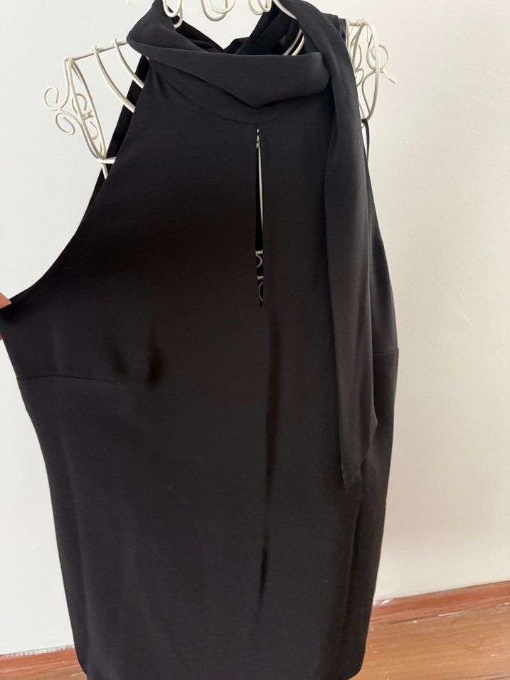 Kadın Siyah Yüksek Yakalı Elbise - Görsel 5