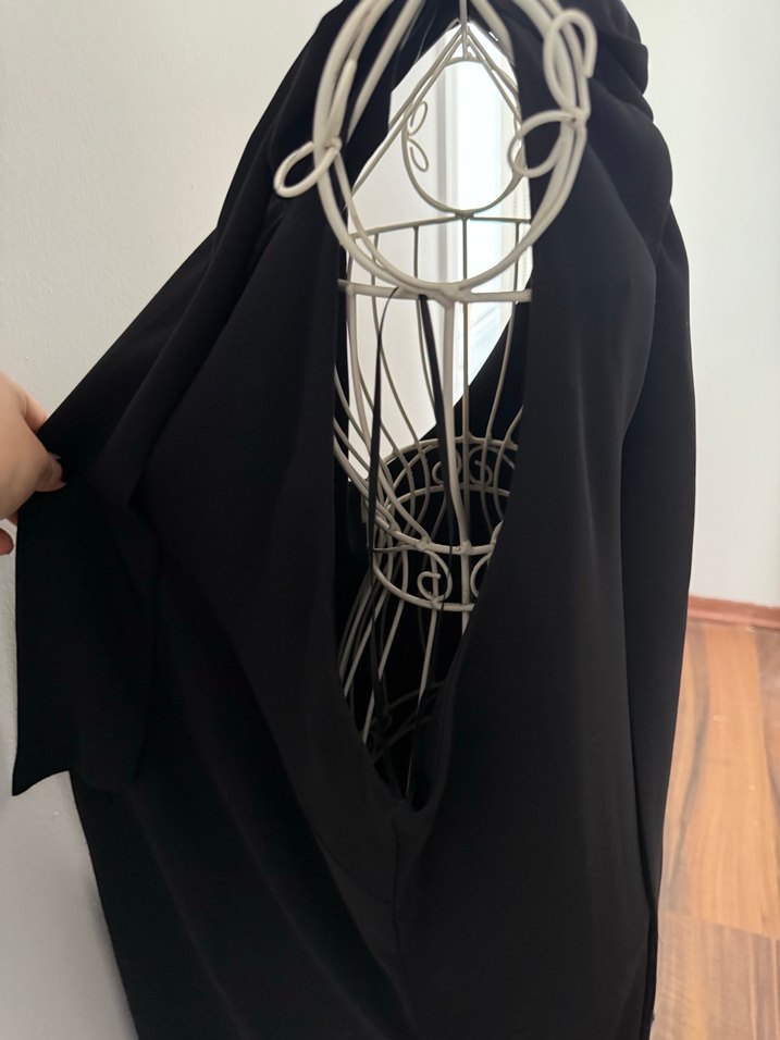 Kadın Siyah Yüksek Yakalı Elbise - Görsel 3