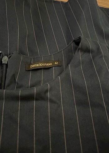 Lacivert Volanlı Elbise - Görsel 4