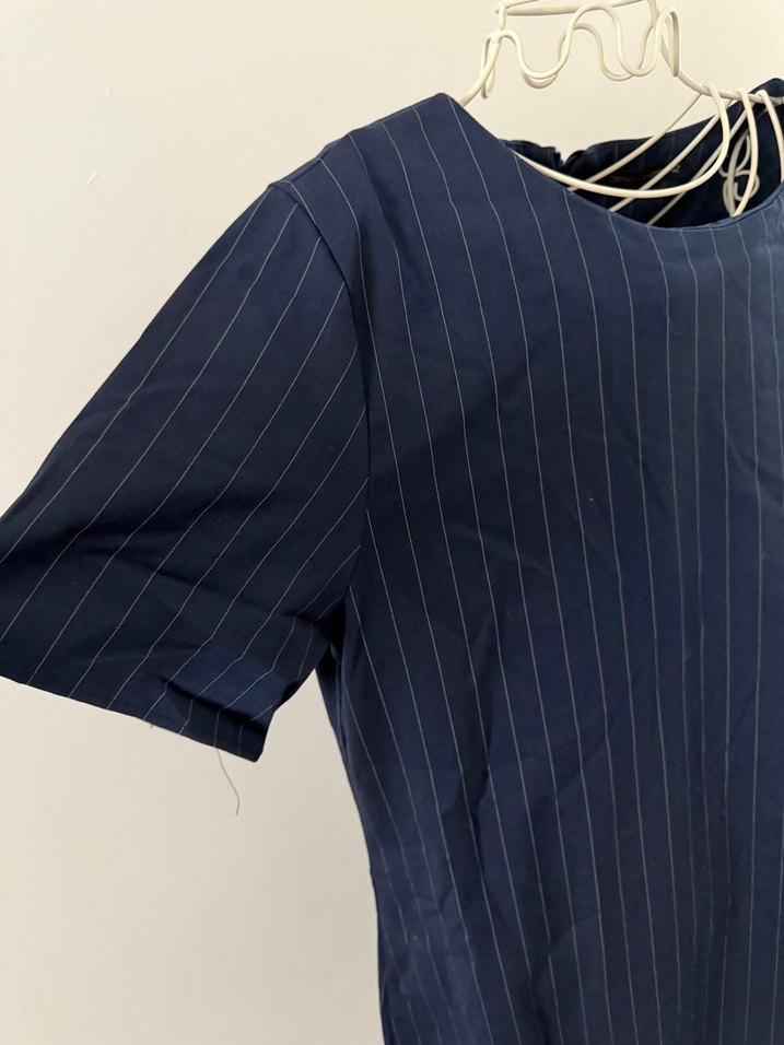 Lacivert Volanlı Elbise - Görsel 3