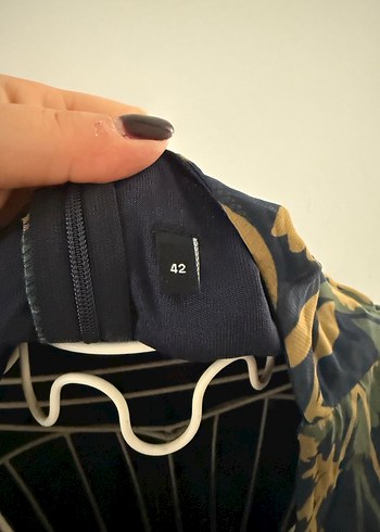 Bohem V Yaka Şifon Kadın Elbise - Görsel 4