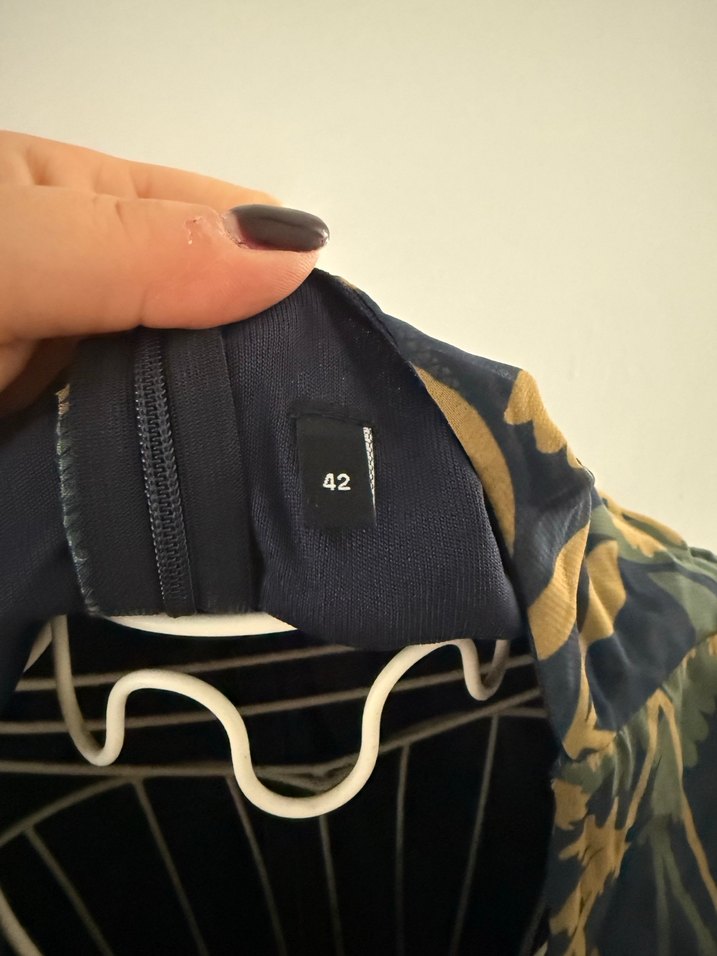 Bohem V Yaka Şifon Kadın Elbise - Görsel 4