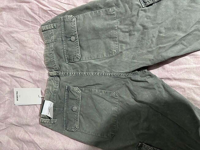 l Beden gri Renk Pull and bear kargo pantolon