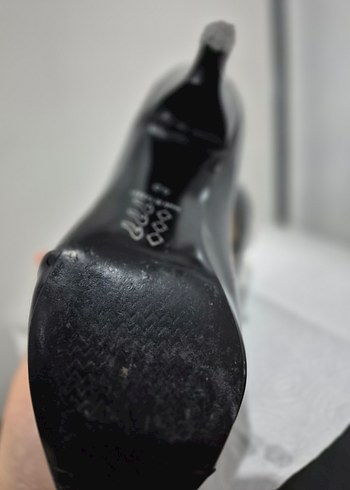 40 Beden siyah Renk Kadın Siyah Rugan Stiletto Topuklu Ayakkabı