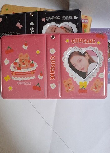 Pembe Binder fotokartlık pc bts blackpink twice itzy straykids t