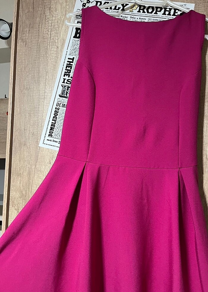 Fuşya elbise - Görsel 2