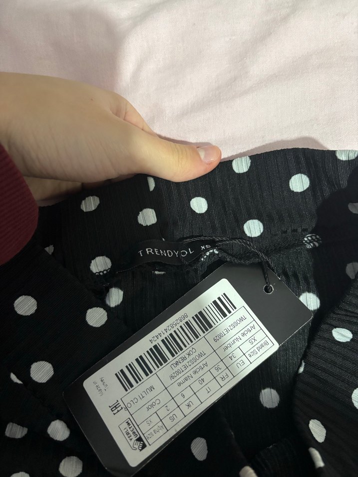 trendyolmilla puantiyeli midi elbise - Görsel 3