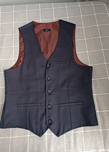 Düğmeli Bordo Erkek Yelek