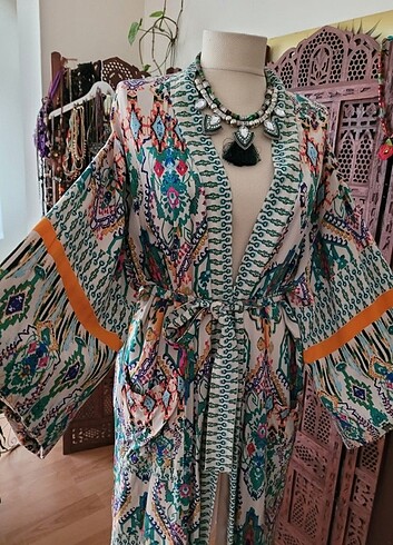 universal Beden Zara etnik desenli kimono 