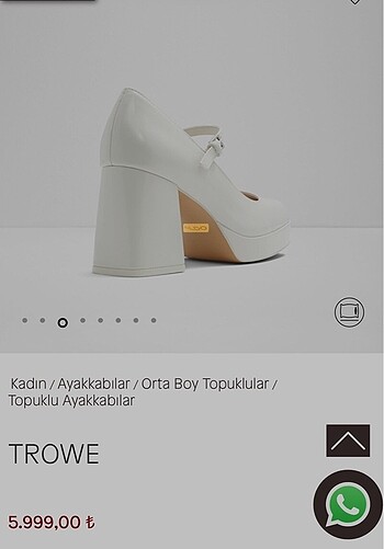 Aldo Aldo tabanı jelli gelinlik ayakkabısı
