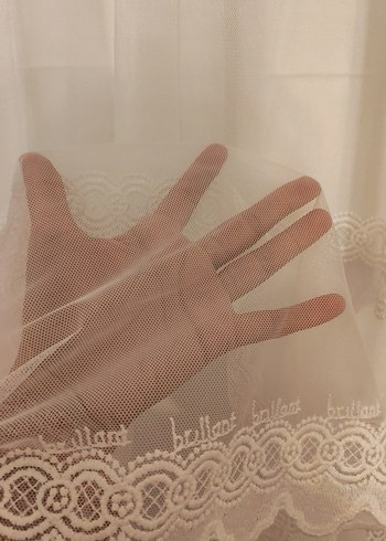 Bej Düz Tül Perde - Görsel 2