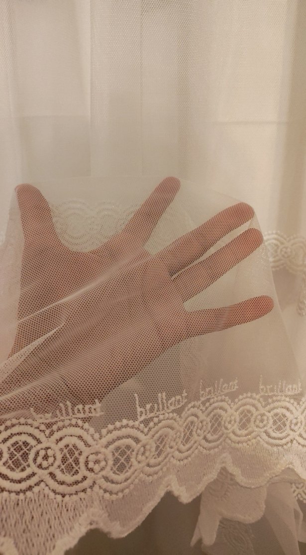 Bej Düz Tül Perde - Görsel 2