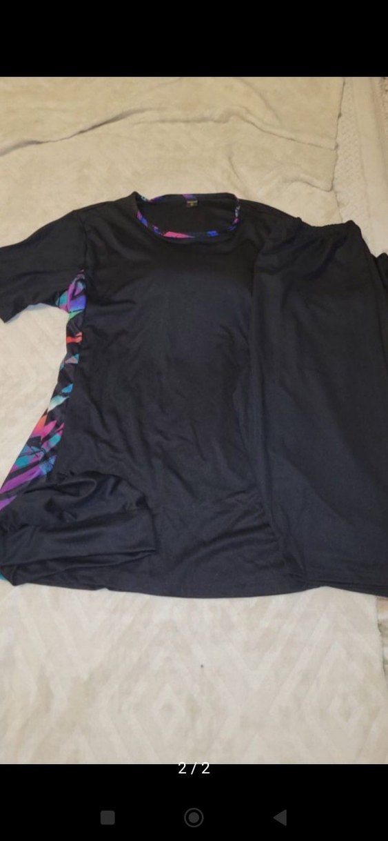 haşema tesettür siyah Çok Renkli Batik Desenli haşema 3 parça - Görsel 2